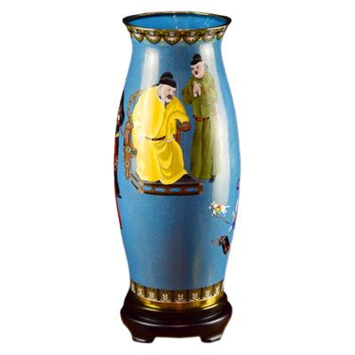 张向东景泰蓝花瓶《张果见明黄图