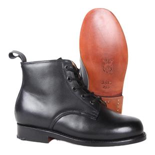 复古55式舰艇高腰皮鞋 真皮底圆头仪仗队皮靴黑牛皮高筒休闲靴男