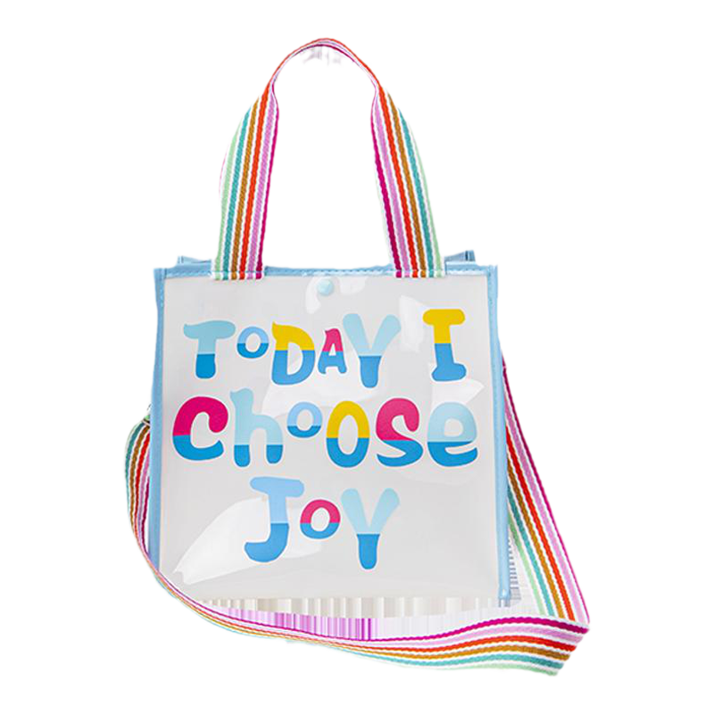 尚盈joy防水透明斜跨果冻包