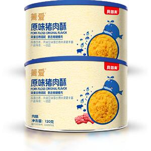 贝因美原味猪肉酥易咀嚼120g*2盒