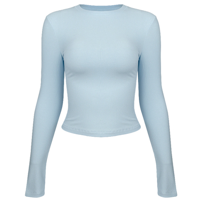 运动长袖上衣女修身显瘦普拉提瑜伽服健身专业跑步训练t恤健身衣