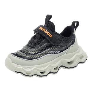 巴布豆童鞋男童网鞋夏季2025新款透气老爹鞋男孩夏鞋女儿童运动鞋