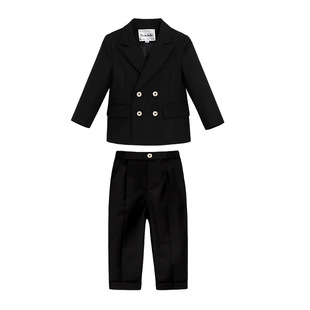 男童礼服春夏宝宝周岁生日小西装套装儿童英伦西服花童男孩演出服