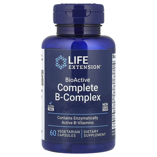 美国Life Extension活性复合维生素B族60粒B-Complex叶酸B12 B16