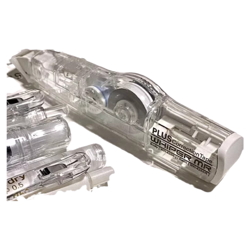 日本plus普乐士修正带限定款高级感透明黑色涂改带可换替芯三年二班中小学生用改正带替换芯实惠装官方旗舰店