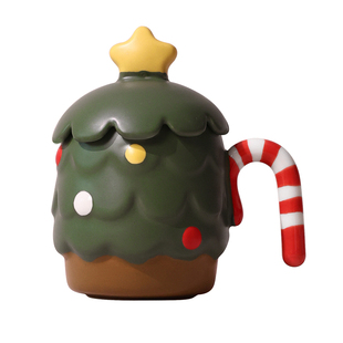 米糍圣诞杯子创意礼物桌面摆件装饰可爱家居陶瓷马克杯元旦礼物