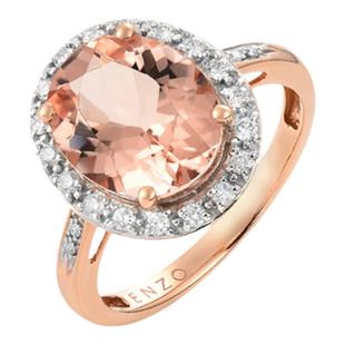 ENZO「商场同款」18K金摩根石钻石戒指EZV4033新年礼物