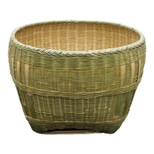 精致青皮大箩筐竹编筐子淘米箩篼粮食超市竹筐收纳篓喜事簸箕特价