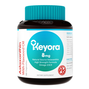 新西兰Keyora进口左旋天然虾青素胶囊雨生红球藻口服备孕非磷虾油