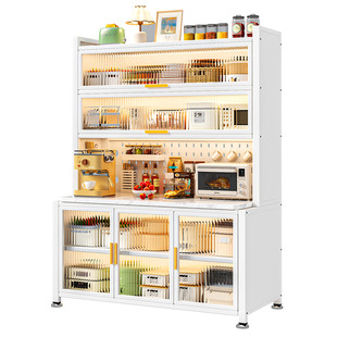 厨房置物架多功能新款家用微波炉架子落地多层客厅餐边柜子储物柜