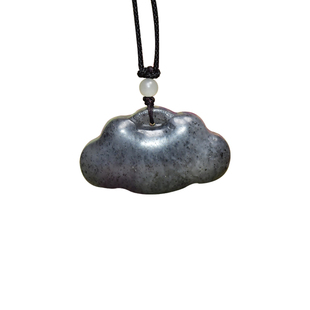 紫润轩新疆和田玉籽料玉锁吊坠青花如意锁长命锁宝宝锁亚光男女款