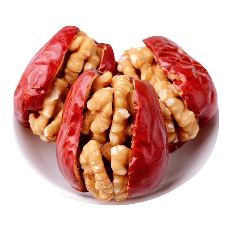 红枣夹核桃仁大枣核桃夹心零食