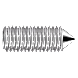 316不锈钢内六角锥端紧定螺丝无头机米顶丝螺钉M3M4M5M6M8M10