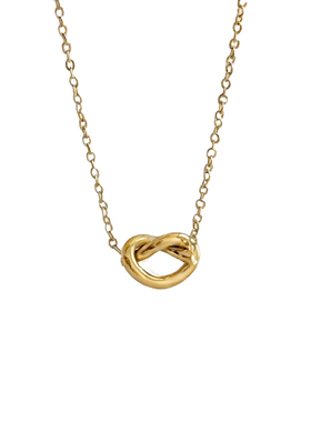 小众轻奢爱心绳结金色锁骨链