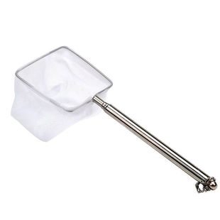 捞鱼网孔雀鱼斗鱼鱼缸3D不锈钢伸缩迷你小鱼捞网兜渔捞方形神器