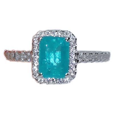 镀18k白金戒指女合成ins水晶轻奢