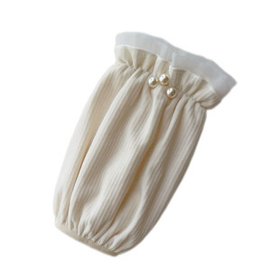 短款珍珠袖套时尚女成人学生高颜值洋气羽绒服工作防脏办公室黑色