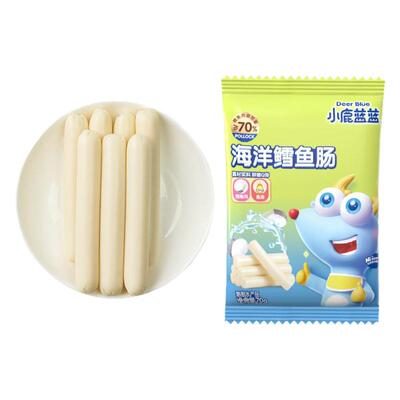 小鹿蓝蓝_鳕鱼肠肉肠香肠儿童零食品牌送婴幼儿辅食谱