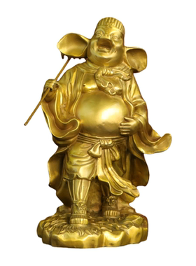 纯黄铜猪八戒铜像摆件天蓬元帅神像生肖猪铜猪吉祥物家居招财装饰