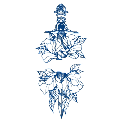 图案素花性感草本果汁纹身贴防水女持久半永久刺青大腿花臂男花胸