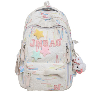 中学生书包女小学生高颜值ins高中双肩包设计感小众背包旅游轻便