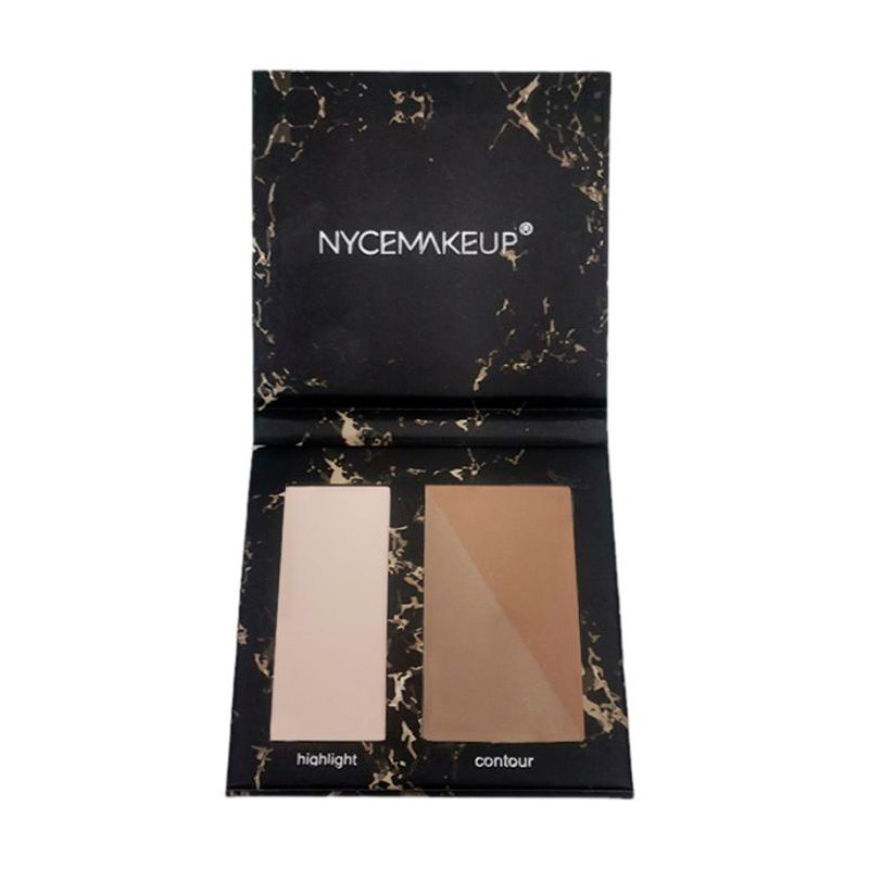 NyceMakeup修容高光一体盘鼻三色影侧影三合一哑光提亮泪沟阴影