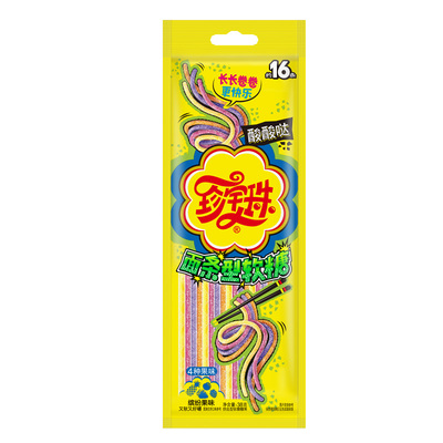 【U先派样新】珍宝珠面条型软糖挤出型软糖糖果休闲零食38g*1袋