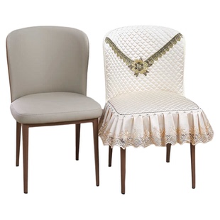 轻奢贝勒椅子套罩半圆异型蕾丝椅子坐垫套皮椅子保护套餐桌椅套罩