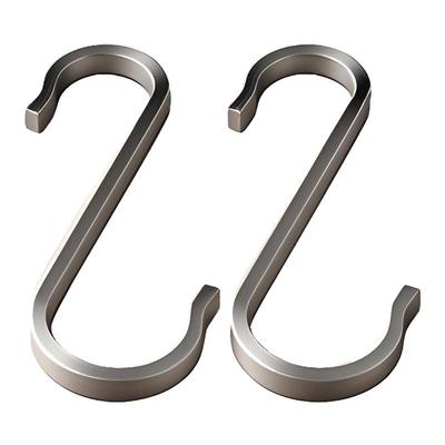 特厚304挂钩可移动s型挂钩不锈钢厨房浴室多功能扁钢卡勾卧室挂钩