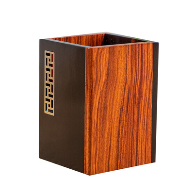 定制刻字实木质笔筒学生桌面收纳