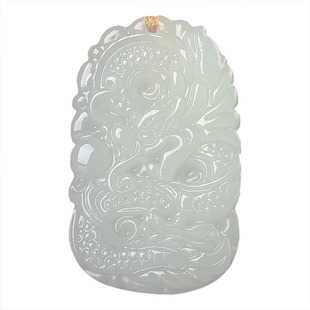 转运和田玉龙牌吊坠玉坠玉石男女款生肖龙吊坠招财龙玉佩挂件项链