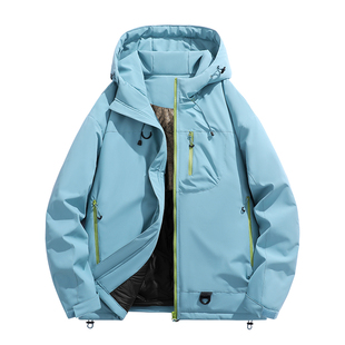 Wassup Wolf冬季2025新款羽绒棉服男女冲锋衣石墨烯外套加厚棉袄