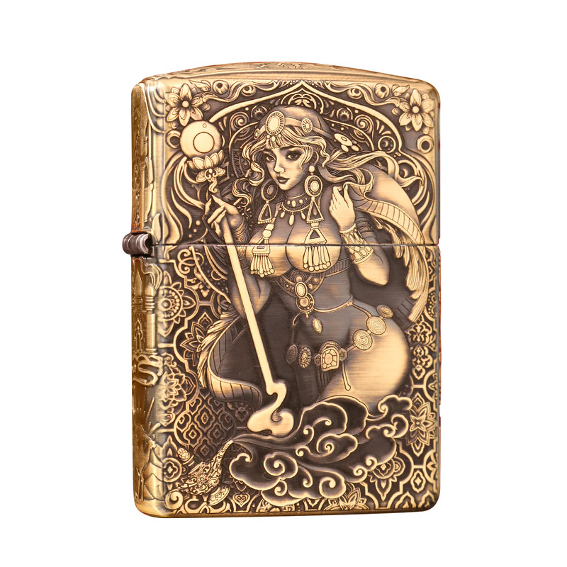 Zippo熏铜阿拉丁神灯男士送礼