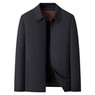 行政翻领毛内胆棉夹克男士大码冬季保暖外套胖子商务休闲加绒棉衣