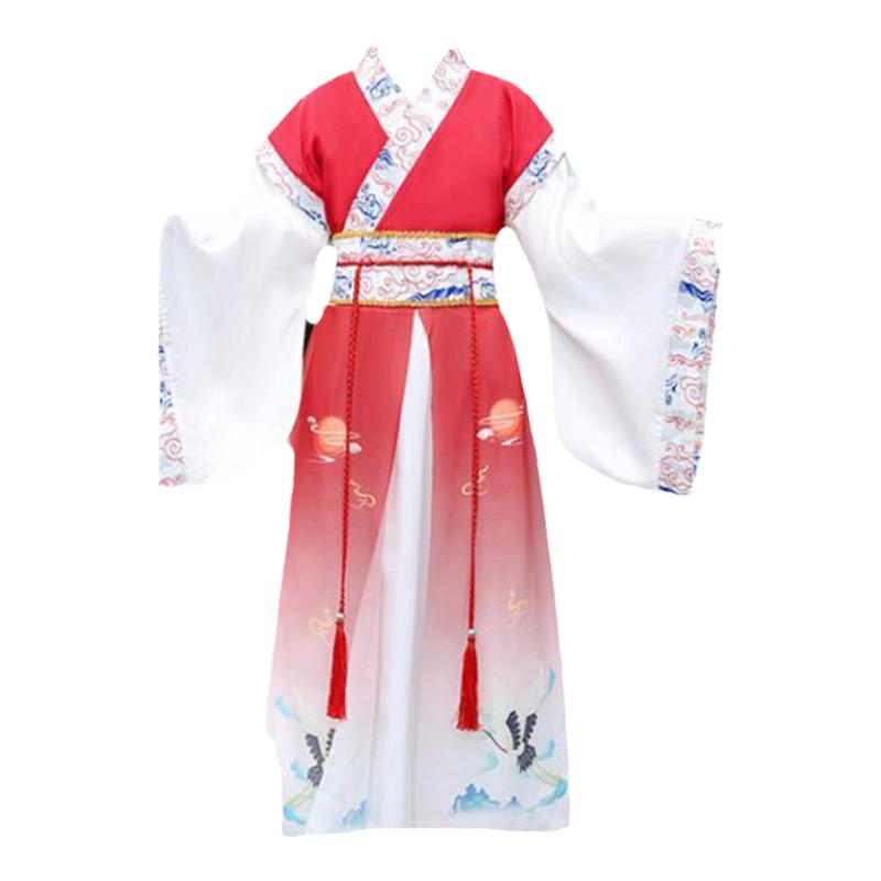儿童汉服国学服装男女童中国风古装书童三字经弟子规演出服表演服