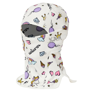 儿童单板滑雪头套加绒护脸防寒面罩男童女童冬季户外防风头盔帽