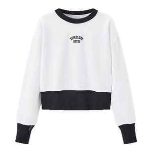 太平鸟女装2024年冬季新款高腰罗口卫衣A3CRD4404