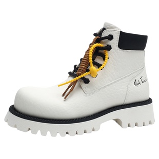 马克华菲马丁靴男2026新款增高皮靴男士靴子男生高级感厚底工装靴