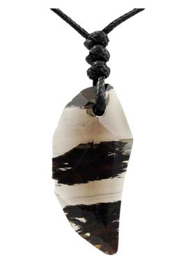 原创设计吊坠独特天然纹路水晶虎绒黑曜石项链男礼物送证书