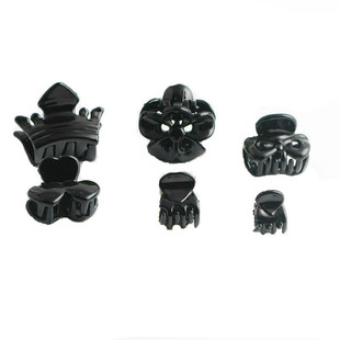 简约基础小发抓儿童成人黑色树脂小抓夹子小号刘海夹迷你顶夹饰品