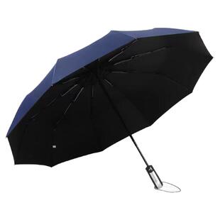 新款十骨全自动抗风大号加固折叠晴雨两用男女士商务黑胶简约雨伞
