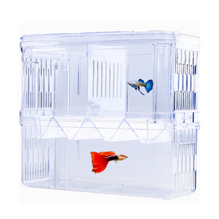 鱼缸隔离盒孔雀鱼繁殖盒神器孵化盒小鱼鱼苗亚克力悬浮式下崽母鱼