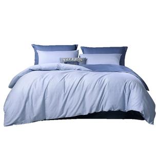 富安娜家纺床上四件套纯棉全棉床单被套简约中性床上用品床品套件