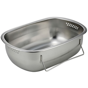 DEARYOU日本进口家事问屋洗菜盆304不锈钢沥水篮可立式水槽洗菜篮