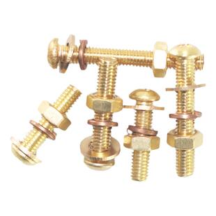 圆头十字铜螺丝螺母大全铜螺丝钉黄铜螺栓套装2M2.5M3M4M5M6M8