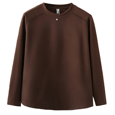 秋冬加厚双面绒长袖打底衫上衣女