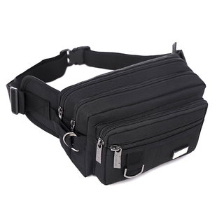 新款腰包女大容量防水生意收银收钱腰包男多功能多层实用耐磨胸包