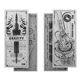 三体 自然选择号/蓝色空间号战舰金箔书签收藏卡三体周边