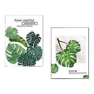 小清新绿植北欧客厅背景墙装饰画