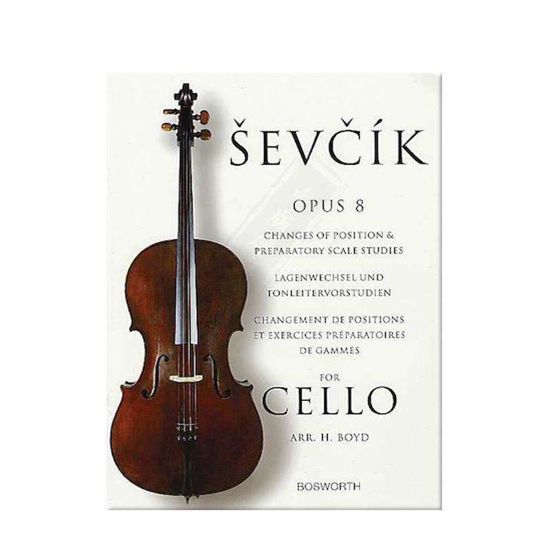 舍夫契克 大提琴技巧教材 op8 把位变换 预备音阶练习 原版乐谱书 Sevcik for Cello Changes of Position HL14029770